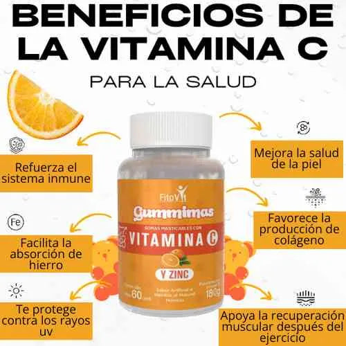 🍊VITAMINA C Y ZINC GOMITAS X60UND FITOVIT🧬