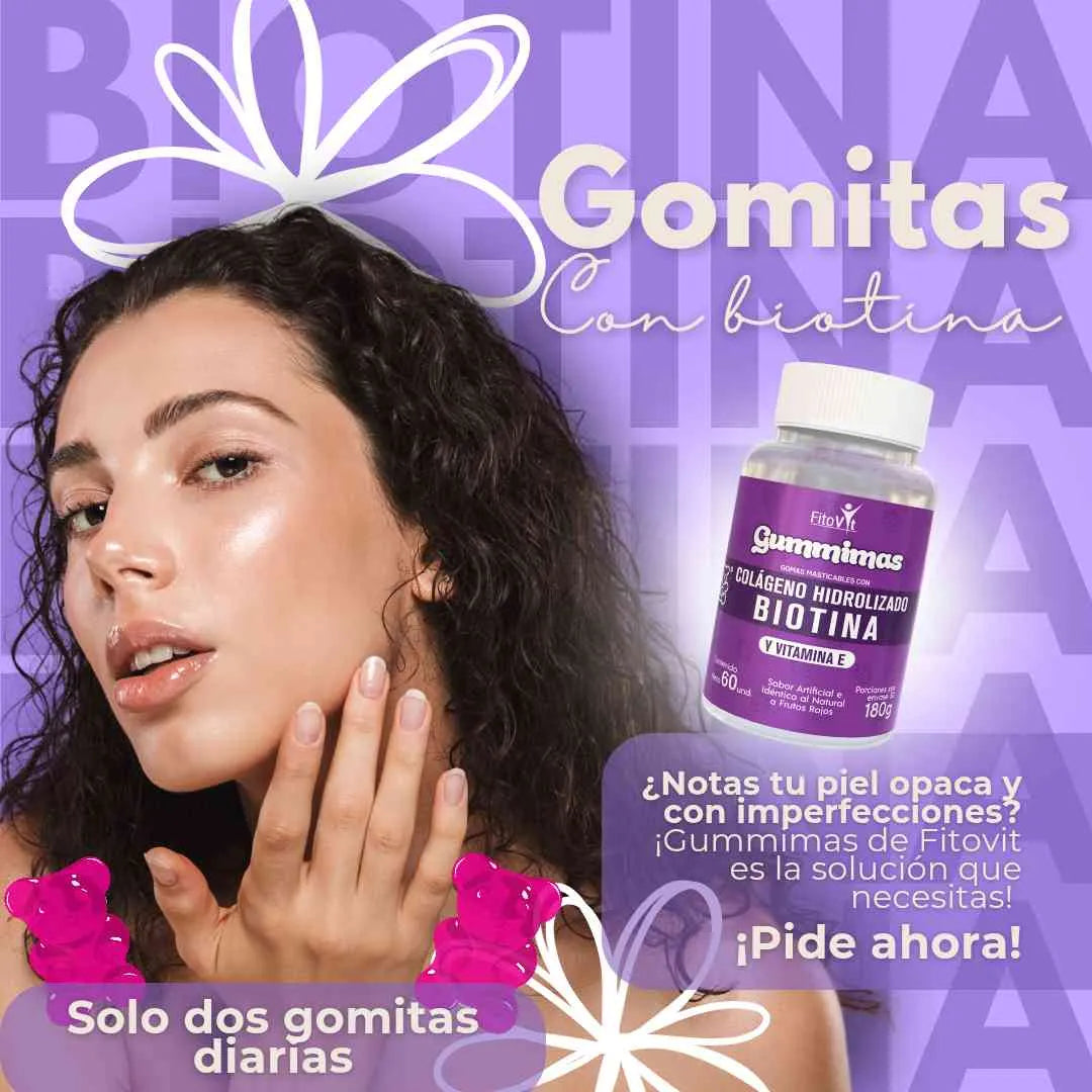 🫣 COLAGENO BIOTINA GOMITAS X60UND FITOVIT 💅🏽