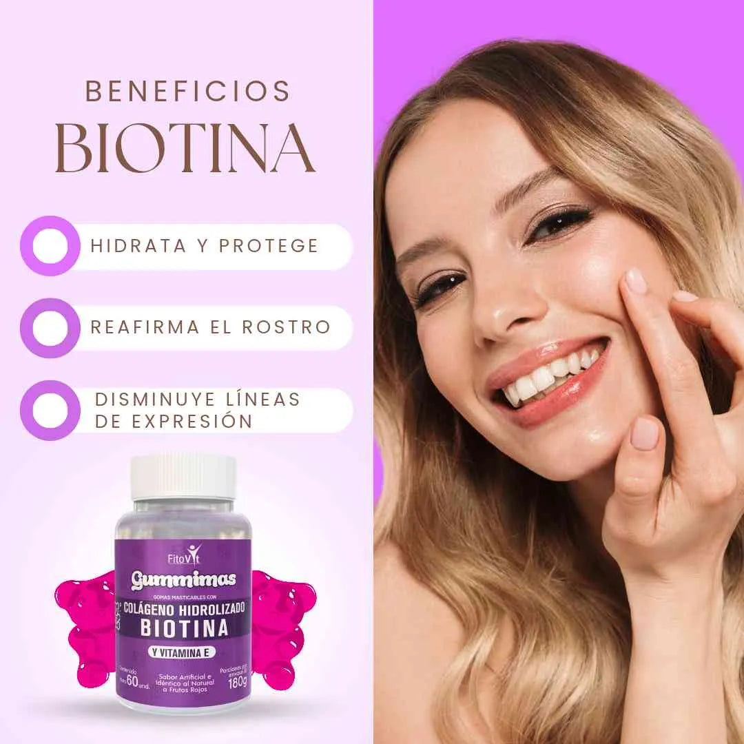 🫣 COLAGENO BIOTINA GOMITAS X60UND FITOVIT 💅🏽