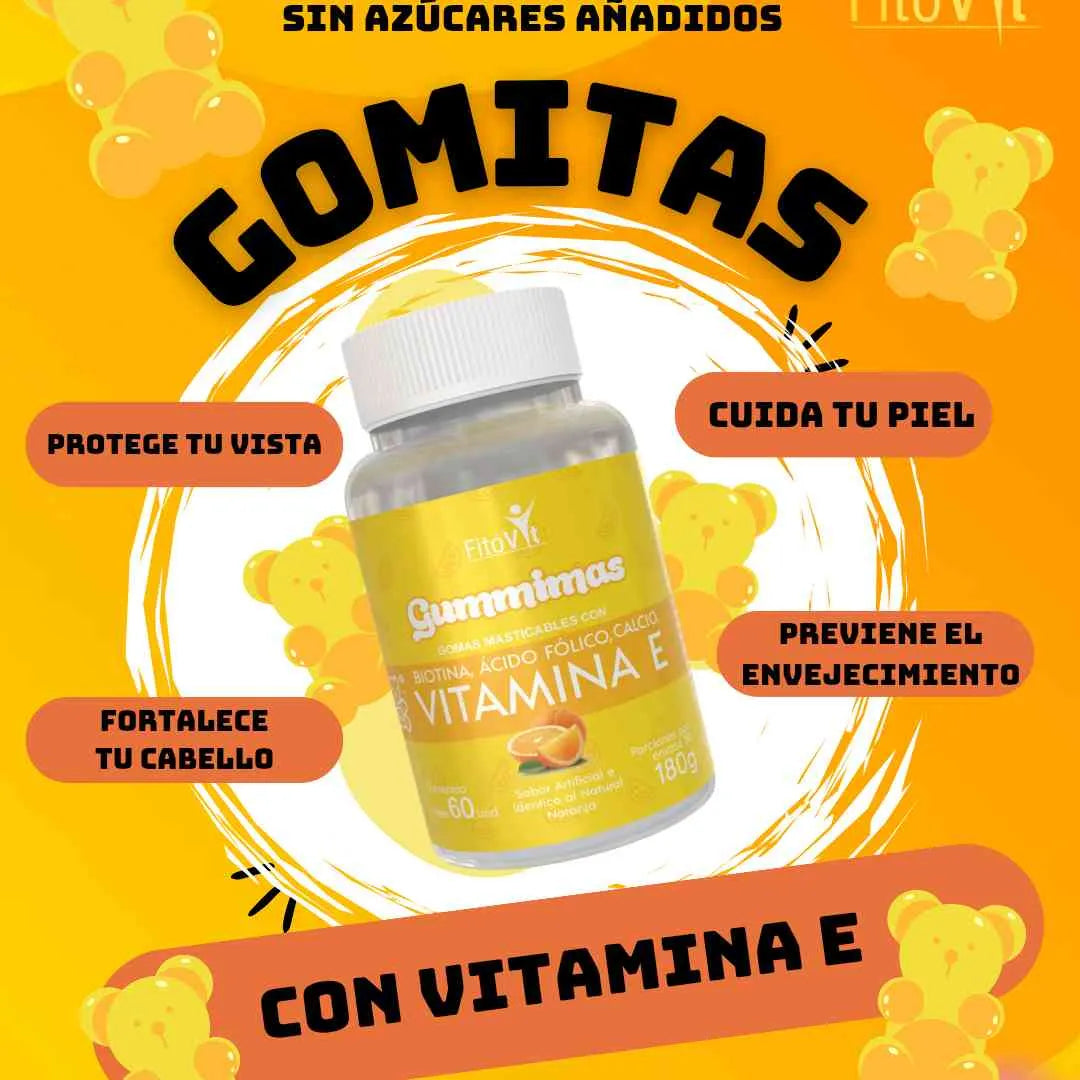 🛡 VITAMINA E EN GOMAS X60UND FITOVIT🩸