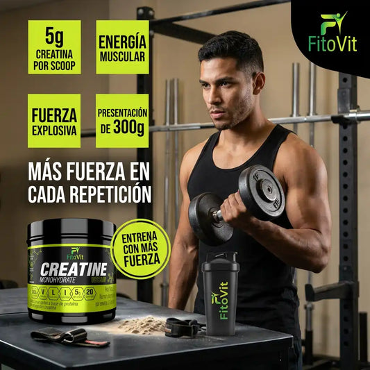 💪CREATINA MONOHIDRATADA X300GR FITOVIT⚡