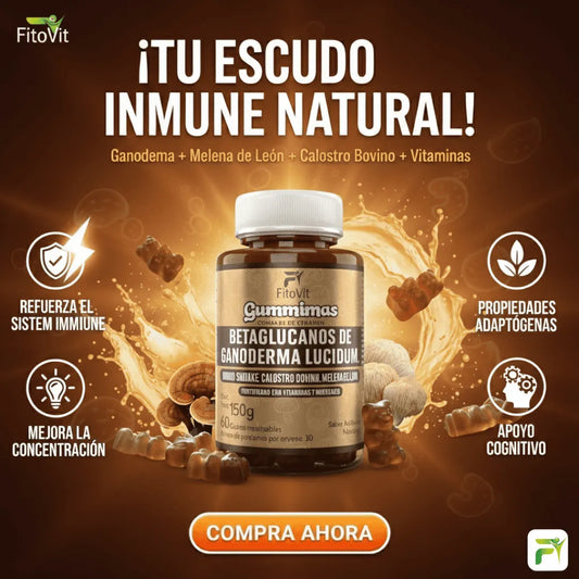 🍄BETAGLUCANOS DE GANODERMA LUCIDUM GOMITAS X60UND💪