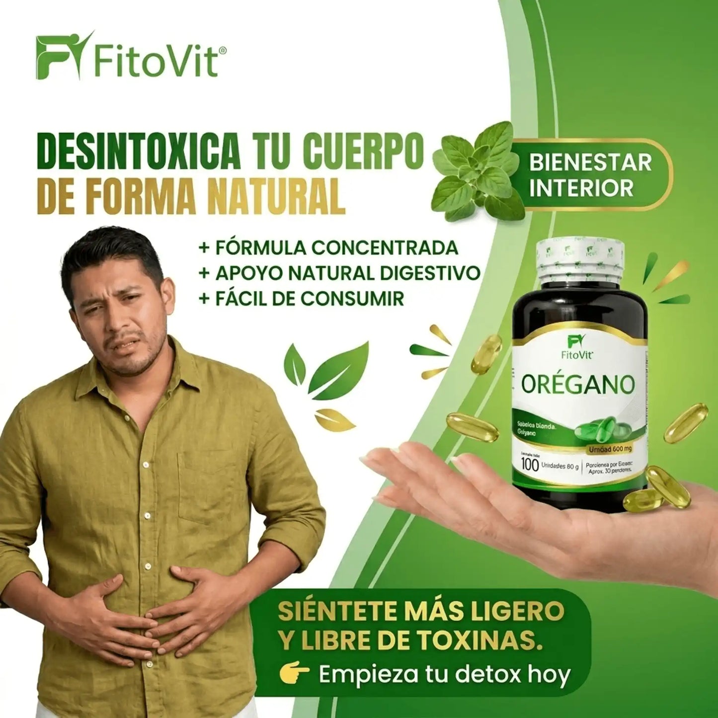 🌿ORÉGANO FITOVIT X100 UND CAPSULA BLANDA🛡️