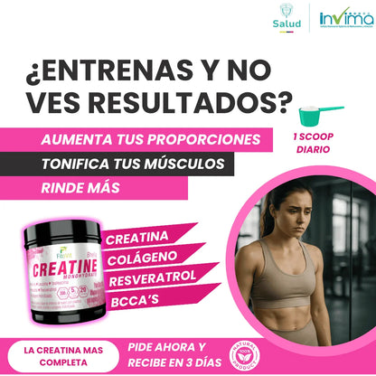 🍑MUJER CREATINA MONOHIDRATADA 300GR FITOVIT💪