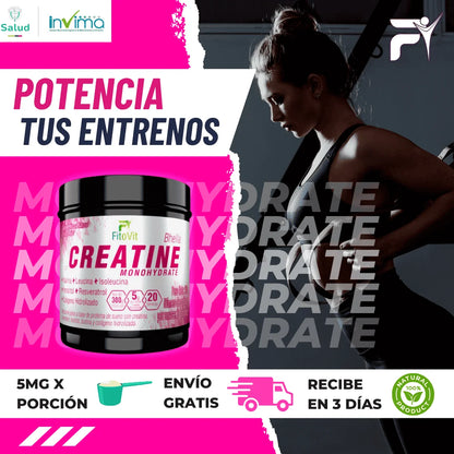 🍑MUJER CREATINA MONOHIDRATADA 300GR FITOVIT💪