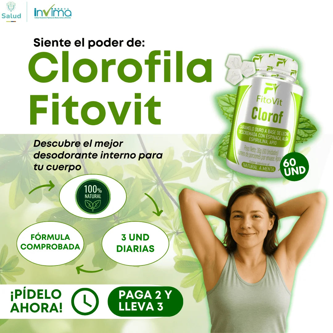 🍃CLOROFILA CARAMELO NATURAL X60 UND🍃