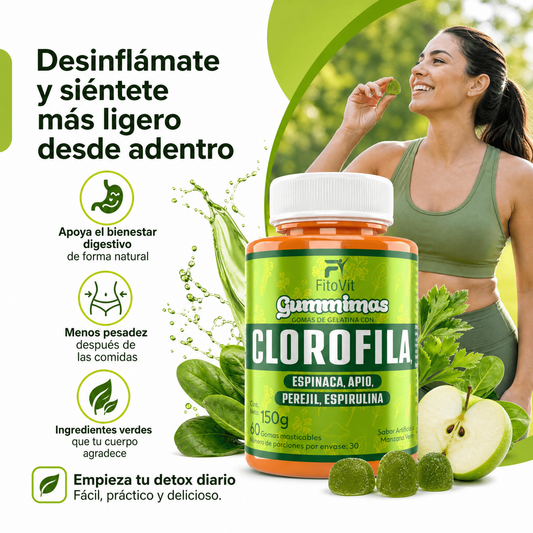 🌿CLOROFILA GOMITAS FITOVIT X60UND♻️