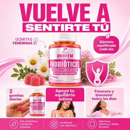 🌸 UROFEM PROBIOTICOS FITOVIT x60 GOMAS 🌸