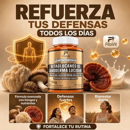 🍄BETAGLUCANOS DE GANODERMA LUCIDUM GOMITAS X60UND💪