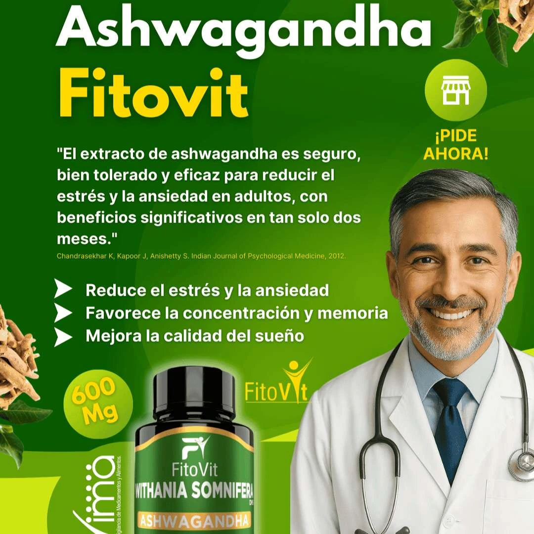 🧠😣ASHWAGANDHA X60 CAP FITOVIT⚡😴