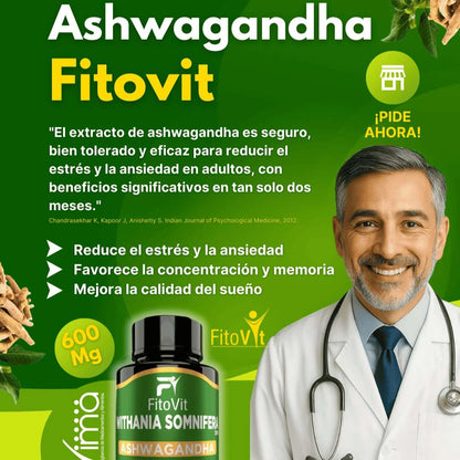 🧠😣ASHWAGANDHA X60 CAP FITOVIT⚡😴