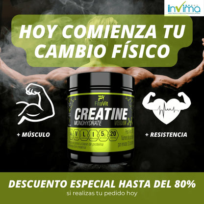 💪CREATINA MONOHIDRATADA X300GR FITOVIT⚡