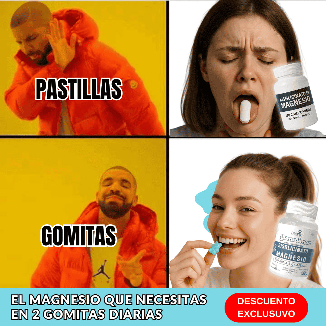 😴BISGLICINATO DE MAGNESIO GOMITAS X60 UND FITOVIT🪶
