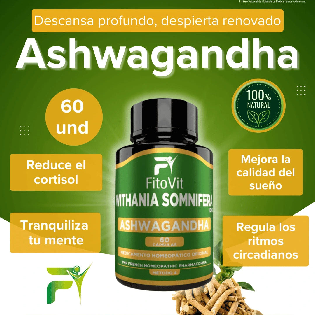 🧠😣ASHWAGANDHA X60 CAP FITOVIT⚡😴