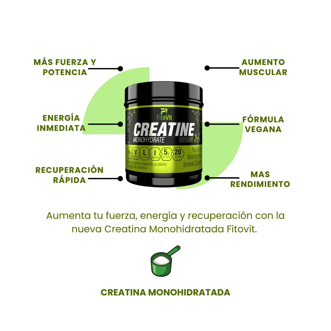 💪CREATINA MONOHIDRATADA X300GR FITOVIT⚡