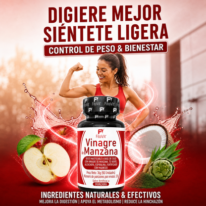 🍎Vinagre de Manzana - 60 Discos🌿