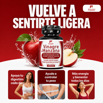 🍎Vinagre de Manzana - 60 Discos🌿