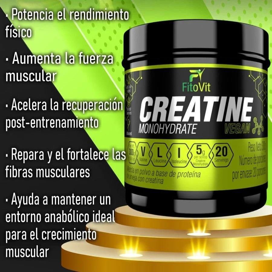 💪CREATINA MONOHIDRATADA X300GR FITOVIT⚡