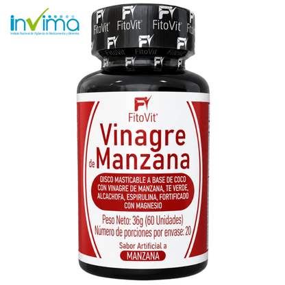 🍎Vinagre de Manzana - 60 Discos🌿