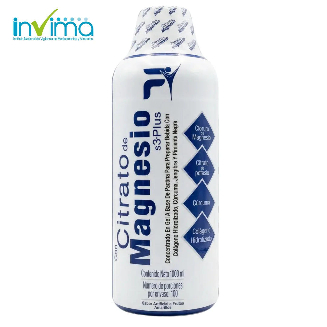 😴CITRATO DE MAGNESIO S3-PLUS X 1.000 ML FITOVIT🪶