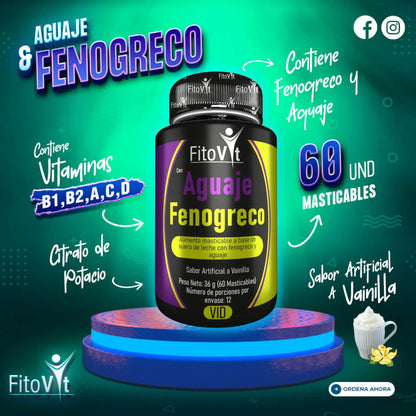 AGUAJE Y FENOGRECO 🍑Tonifica resaltando Cola y Busto🍒