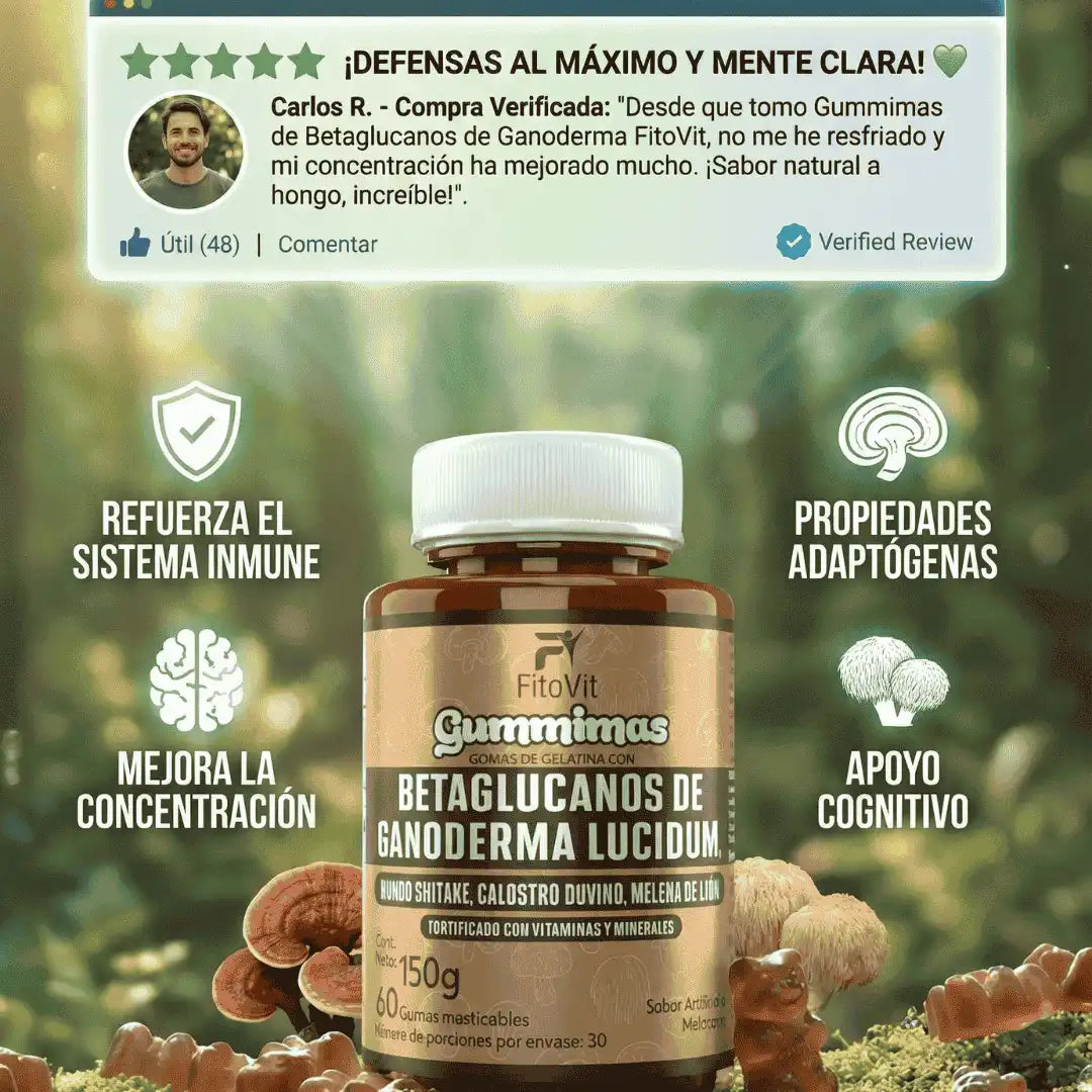 🧠MELATONINA + MELENA DE LEON + TRIPTOFANO GOMITAS FITOVIT X60😴