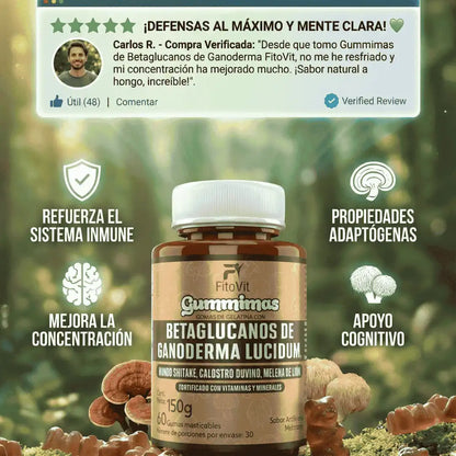 🧠MELATONINA + MELENA DE LEON + TRIPTOFANO GOMITAS FITOVIT X60😴