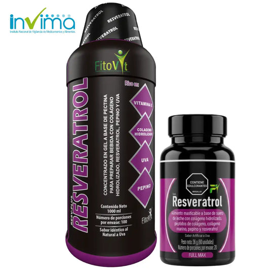 👵🏼Combo Resveratrol 1000 Mililitros + 60 Pastillas👧🏻