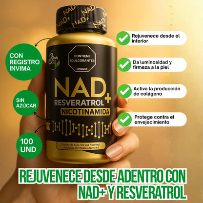 👩‍🦳NAD+RESVERATROL Y NICOTINAMIDA X100 UND BEAUTYFIT👧