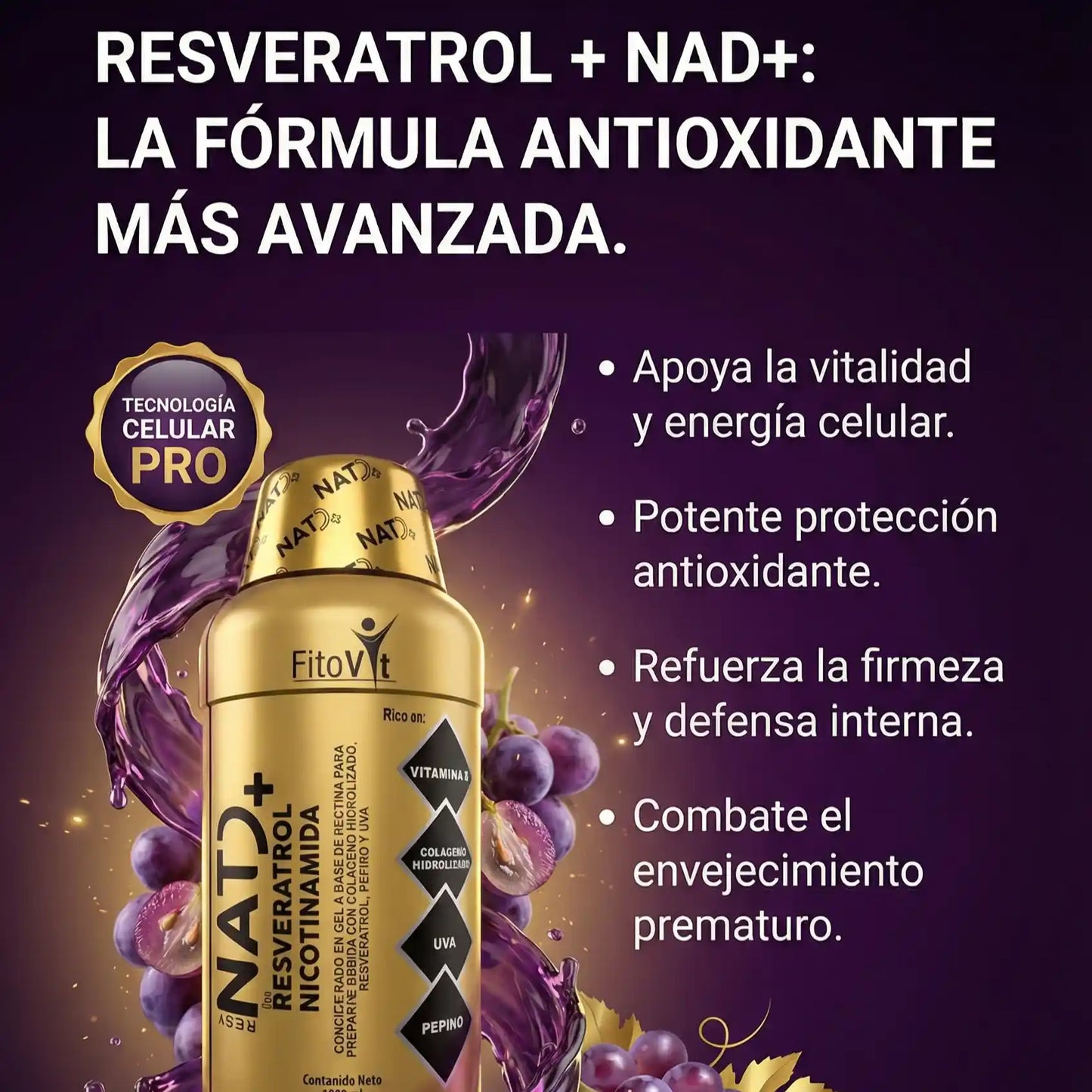 👵🏼👩🏻 NAD + RESVERATROL X1.000ML FITOVIT