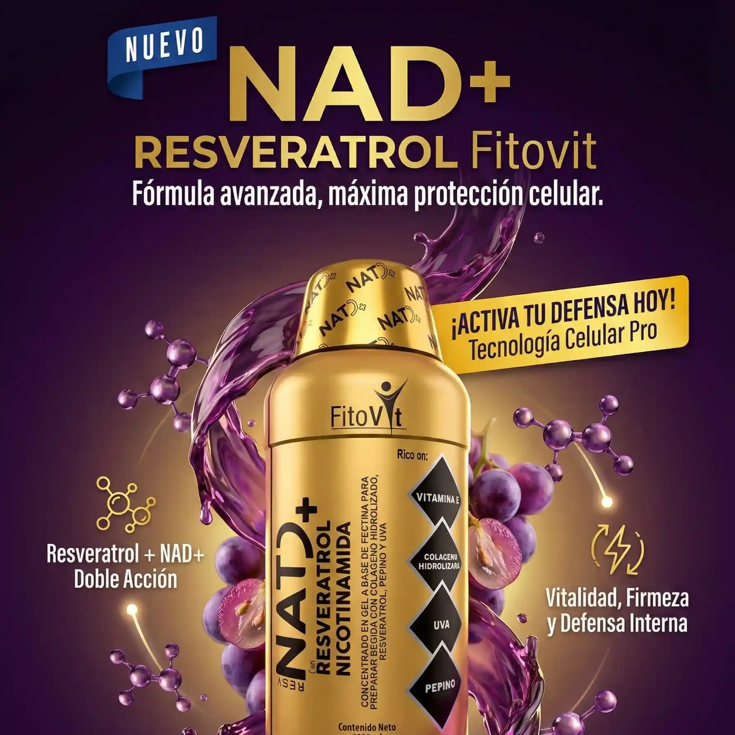 👵🏼👩🏻 NAD + RESVERATROL X1.000ML FITOVIT