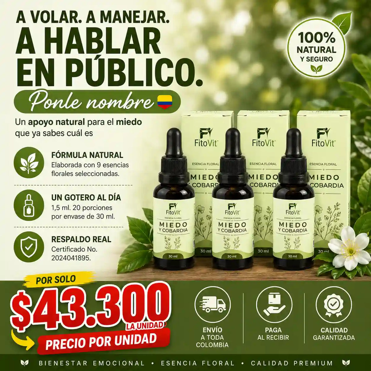 🌿Miedo y Cobardía - 30 mililitros 😌