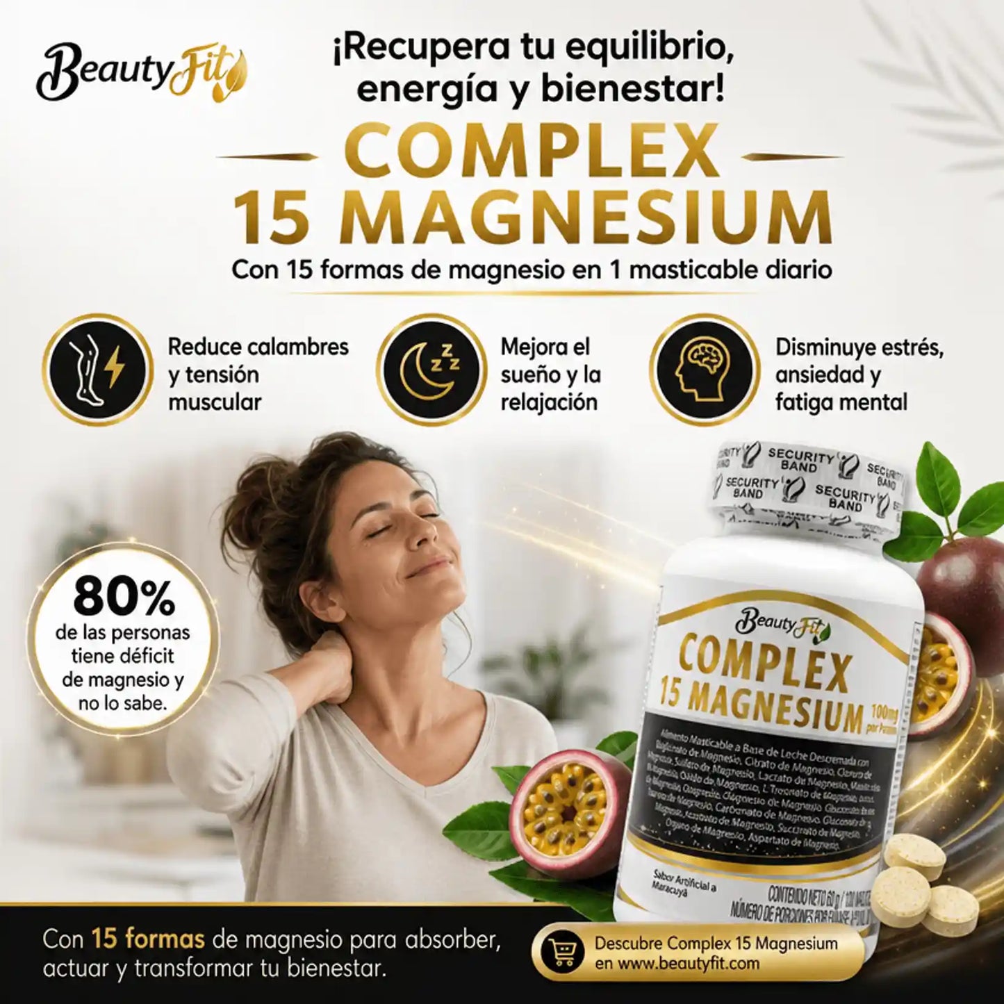 💜COMPLEX 15 MAGNESIUM X100UND PASTILLAS MASTICABLES🌙