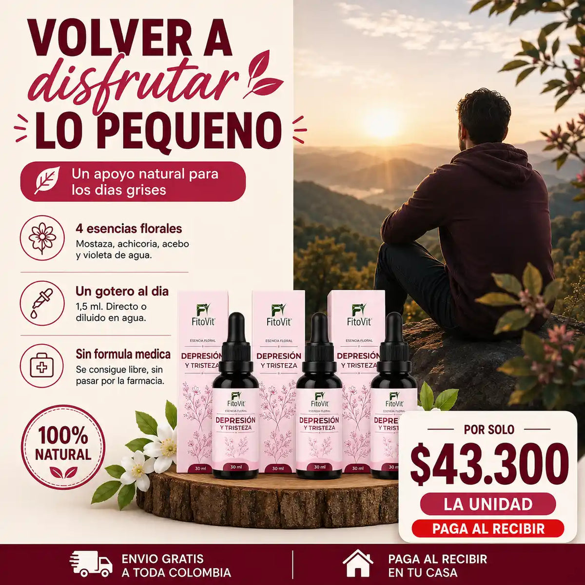 😢Depresión y Tristeza x30 mililitros 💗