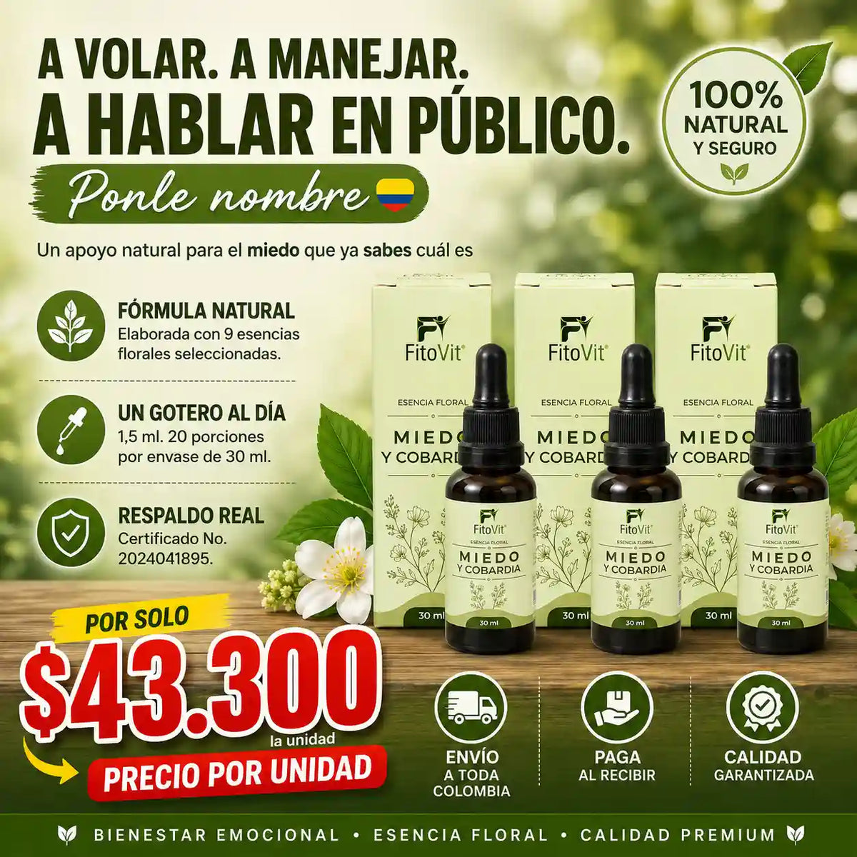 🌿Miedo y Cobardía - 30 mililitros 😌