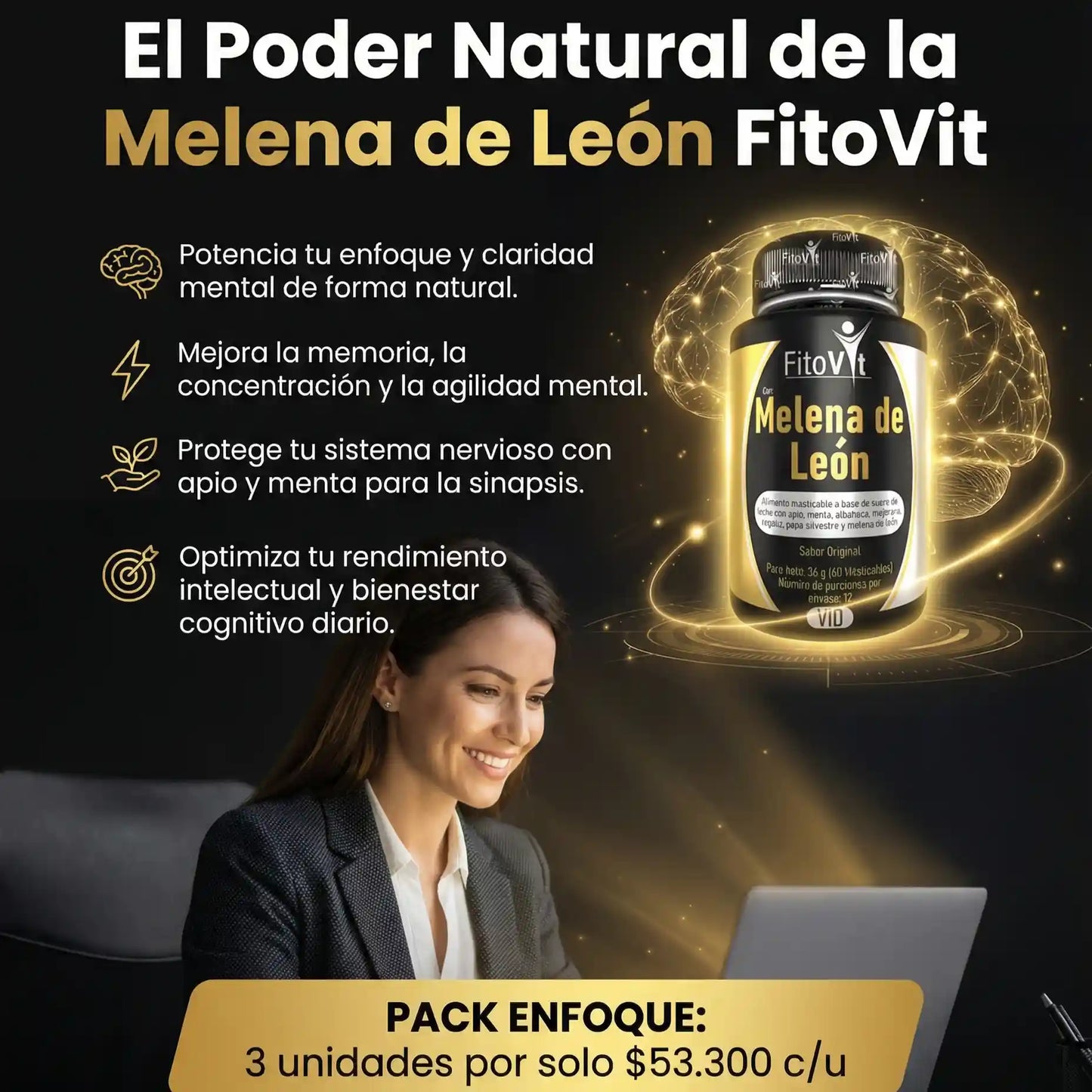 🧠MELENA DE LEON X 60 UND FITOVIT✨