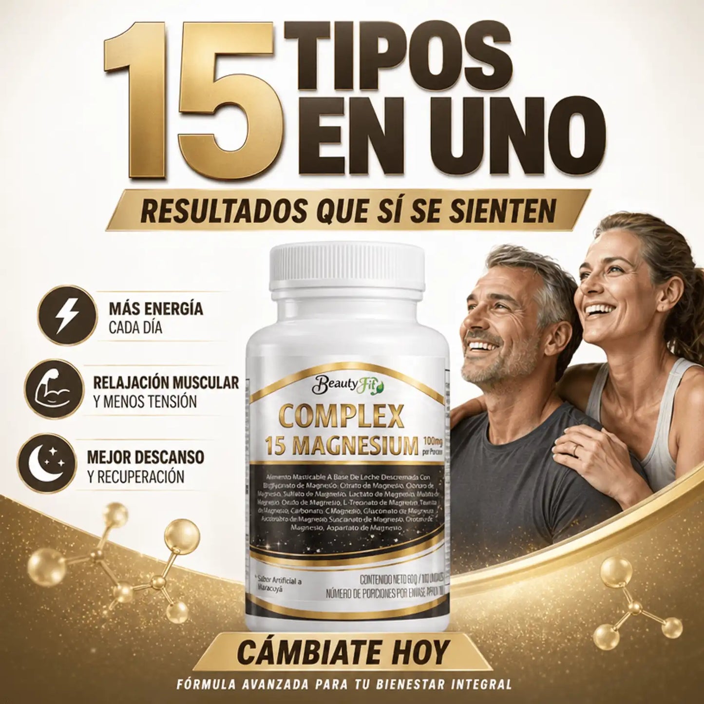 💜COMPLEX 15 MAGNESIUM X100UND PASTILLAS MASTICABLES🌙