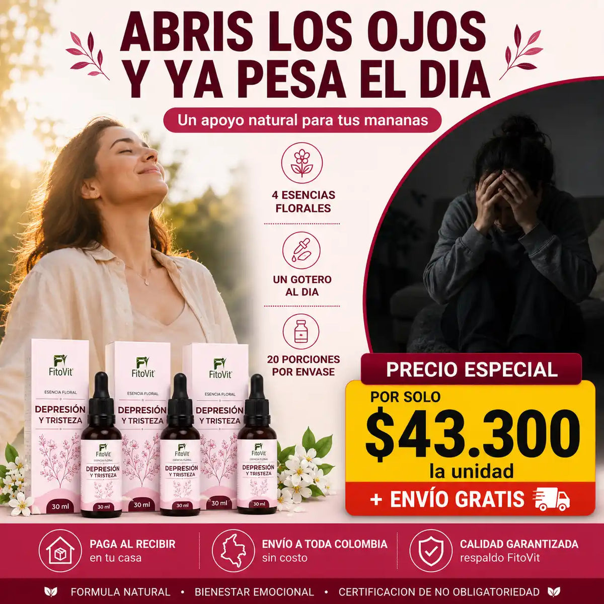 😢Depresión y Tristeza x30 mililitros 💗