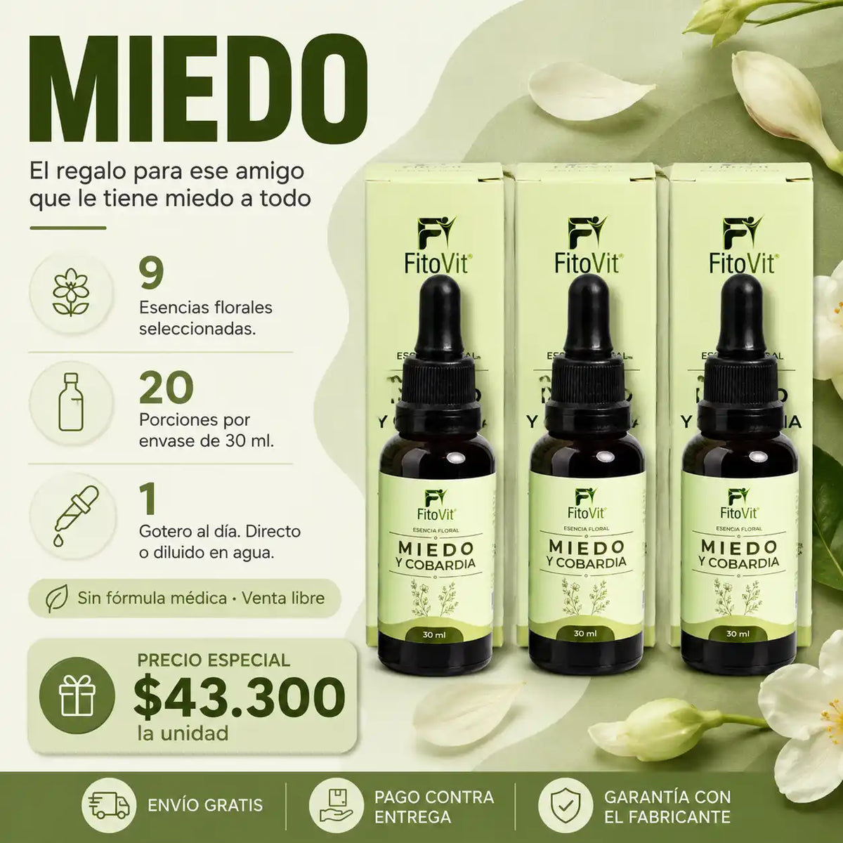 🌿Miedo y Cobardía - 30 mililitros 😌
