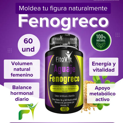 🍒 AGUAJE Y FENOGRECO X60 UNDS FITOVIT🍑