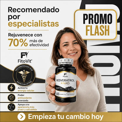 🧬RESVERATROL + NAD FITOVIT X100 UND (SOFTGEL) GELATINA BLANDA✨