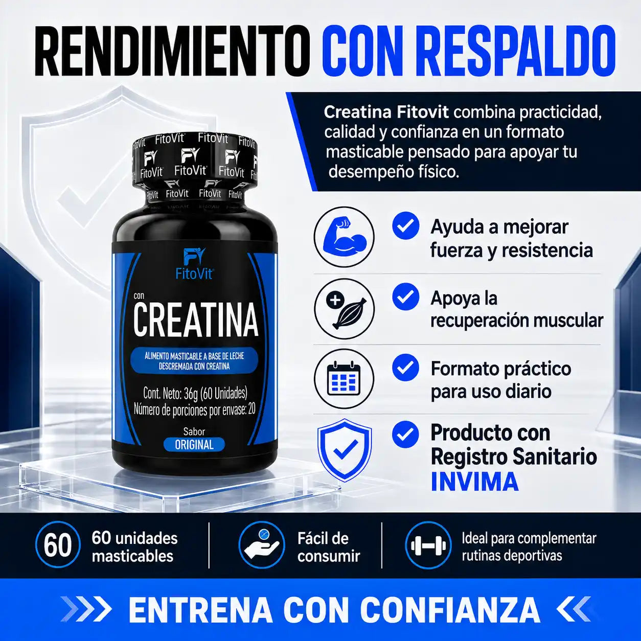 ⚡ Creatina - 60 pastillas💪