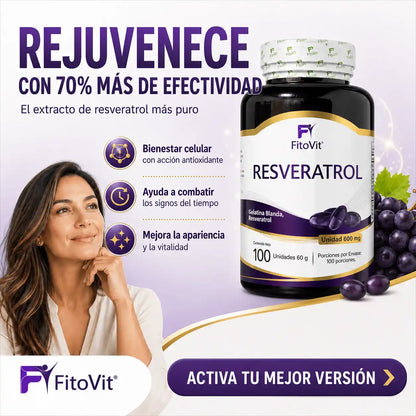 🍇RESVERATROL FITOVIT X100 (SOFTGEL) CÁPSULAS BLANDAS✨