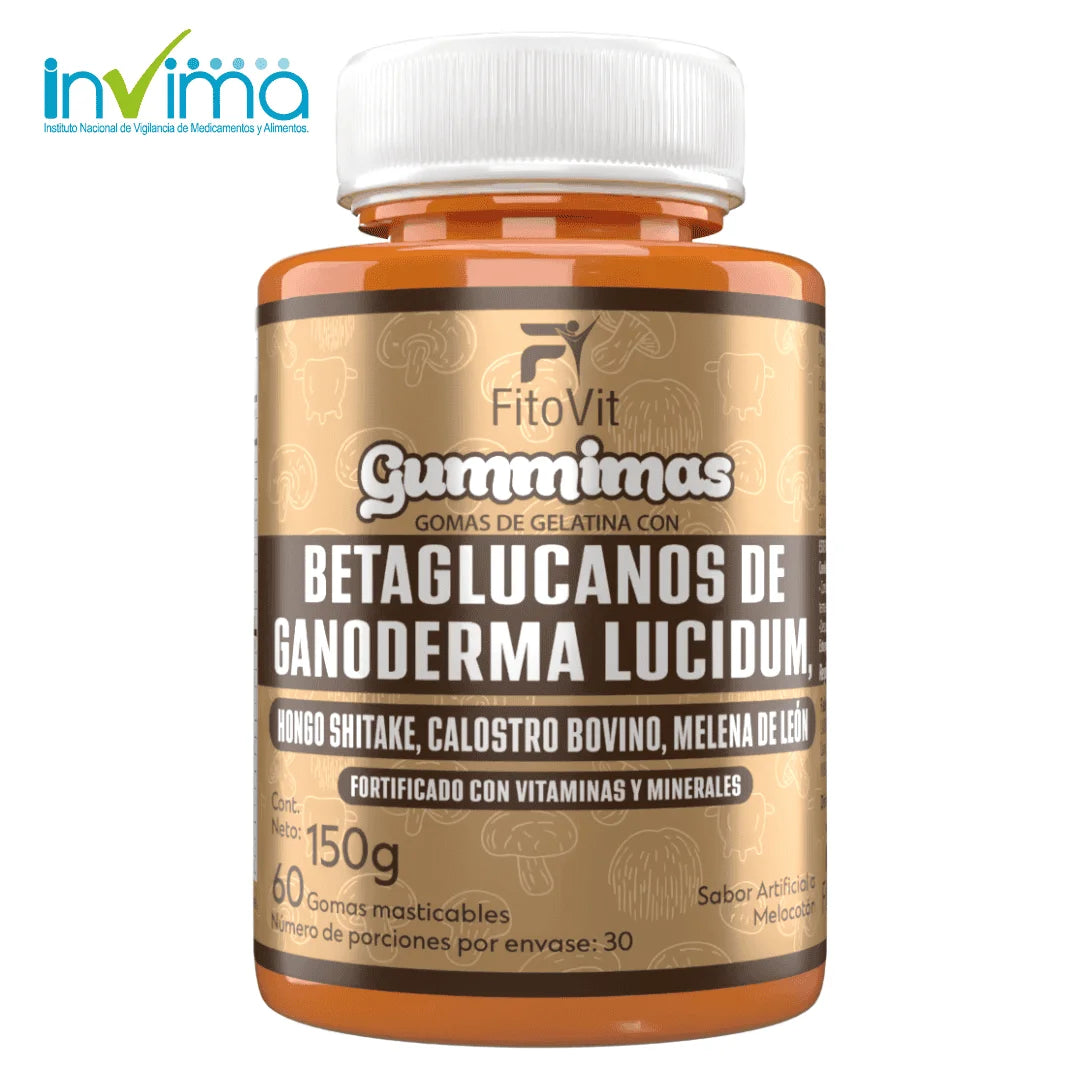 🍄BETAGLUCANOS DE GANODERMA LUCIDUM GOMITAS X60UND💪