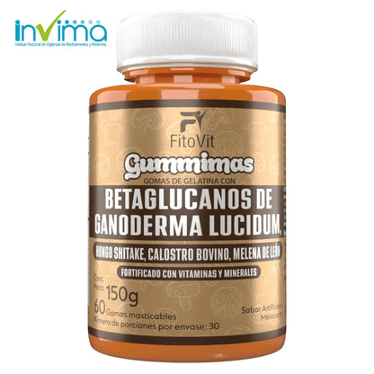 🍄BETAGLUCANOS DE GANODERMA LUCIDUM GOMITAS X60UND💪