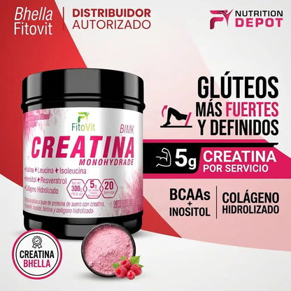 🍑MUJER CREATINA MONOHIDRATADA 300GR FITOVIT💪
