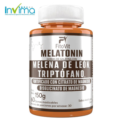 🧠MELATONINA + MELENA DE LEON + TRIPTOFANO GOMITAS FITOVIT X60😴