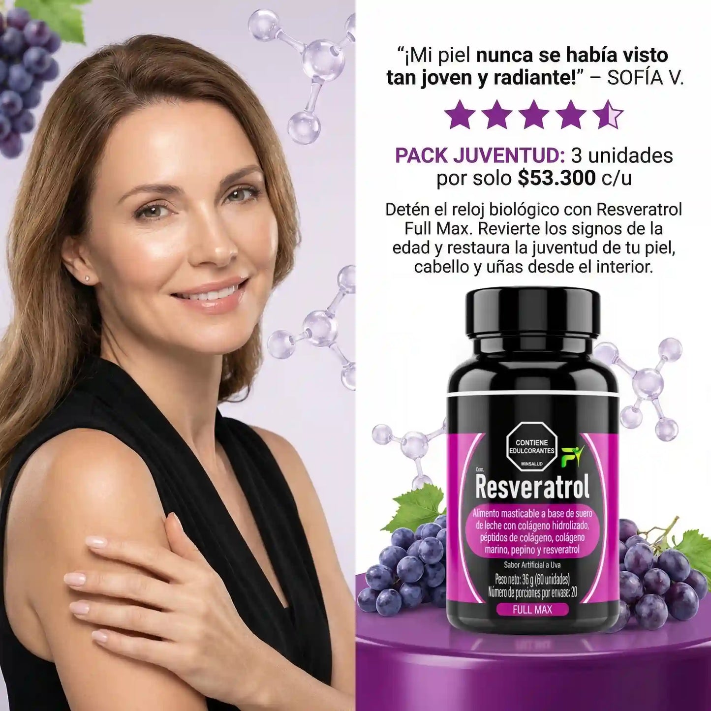 👵🏼RESVERATROL X 60 UND FITOVIT👧🏻