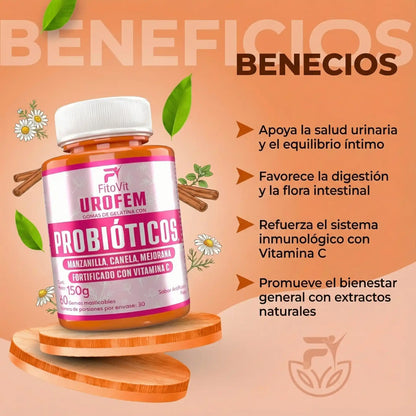 🌸 UROFEM Probióticos Fitovit x60 gomas 🌸