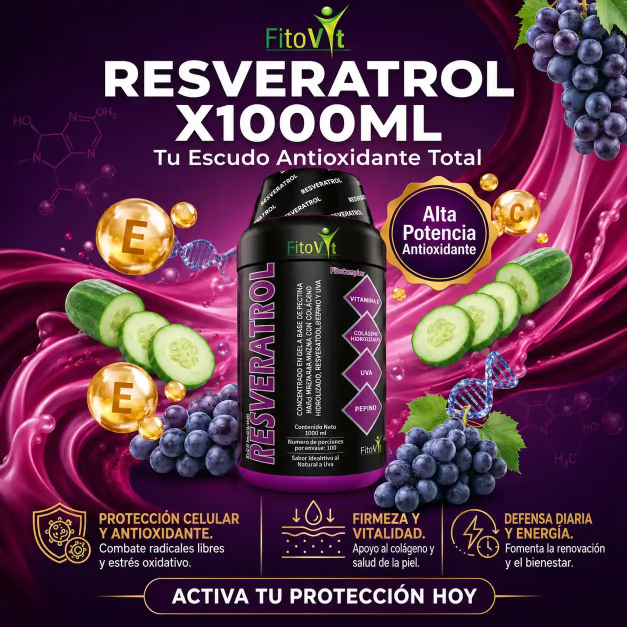 👵🏼RESVERATROL X 1.000 ML FITOVIT👩🏻